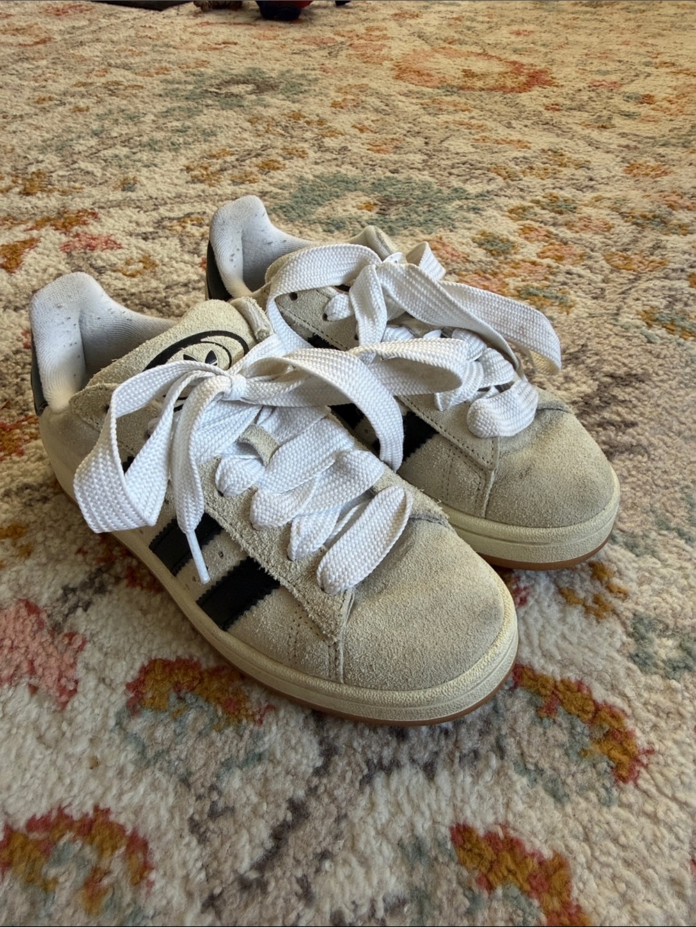Adidas Campus Sneakers in Cream and Black